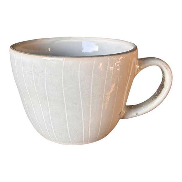 Ceramic Mug - Cloudy White, Lined