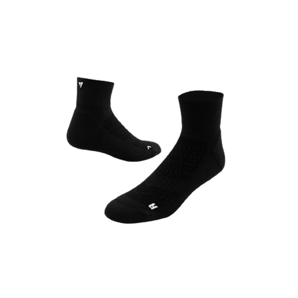 Black Running Quarter Socks