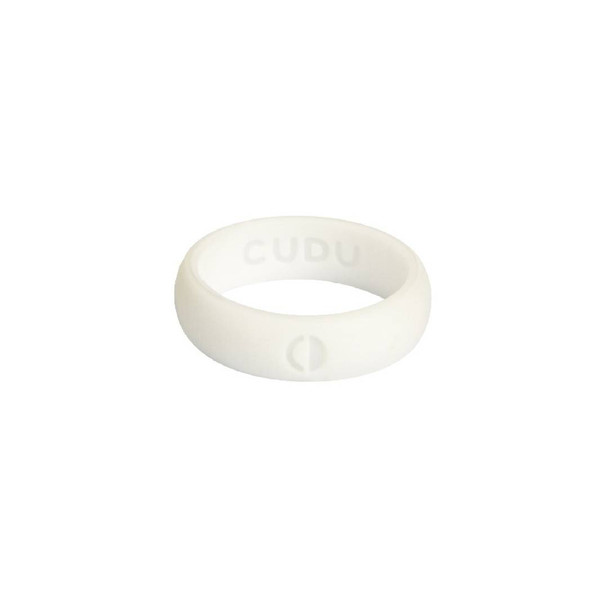 Cudu White Slim Silicone Ring