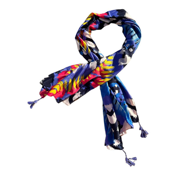 Polyester Scarf - Yellow And Red Bohemian