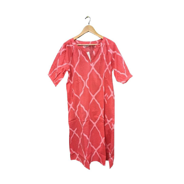 Pitcher Dress - Coral Pink Moroccan Print