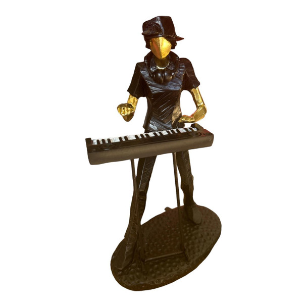 Black Clothes Rockstar Playing Keyboard
