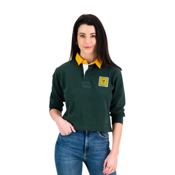 SA Supporters Classic 3/4 Crop Rugby Jersey / OS Green