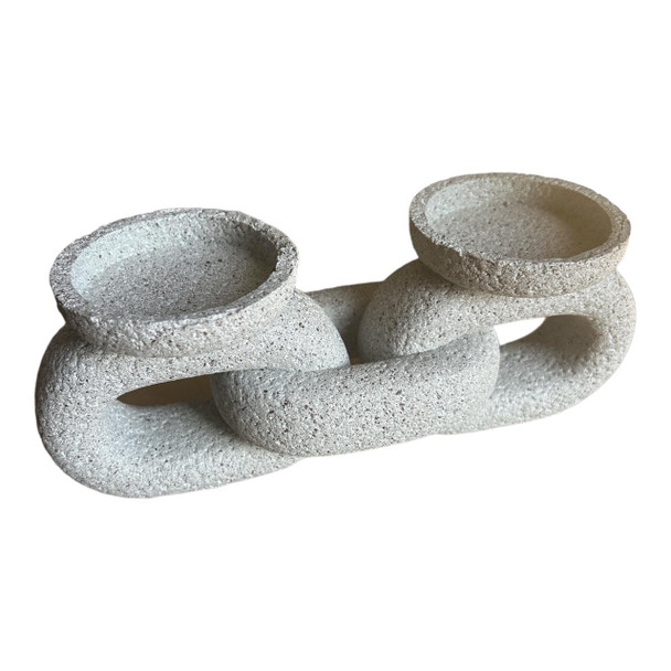 Decor Piece - Grey Chain Candle Holder
