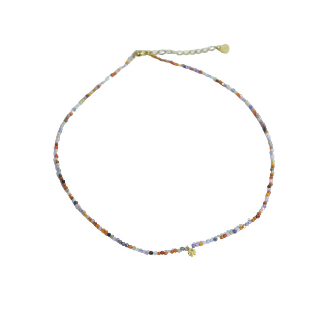 Necklace - Diamond Centre, Assorted Colourful Beads