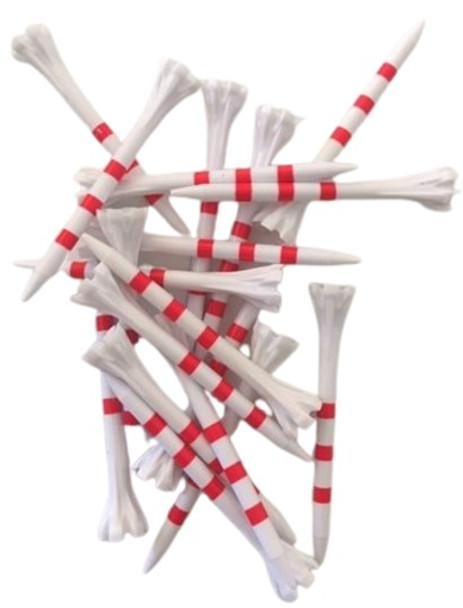 Oryx Fly Tees / White  & Red Striped / 12's / 7cm