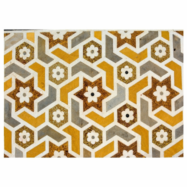 Disposable Placemat - Mustard Abstract