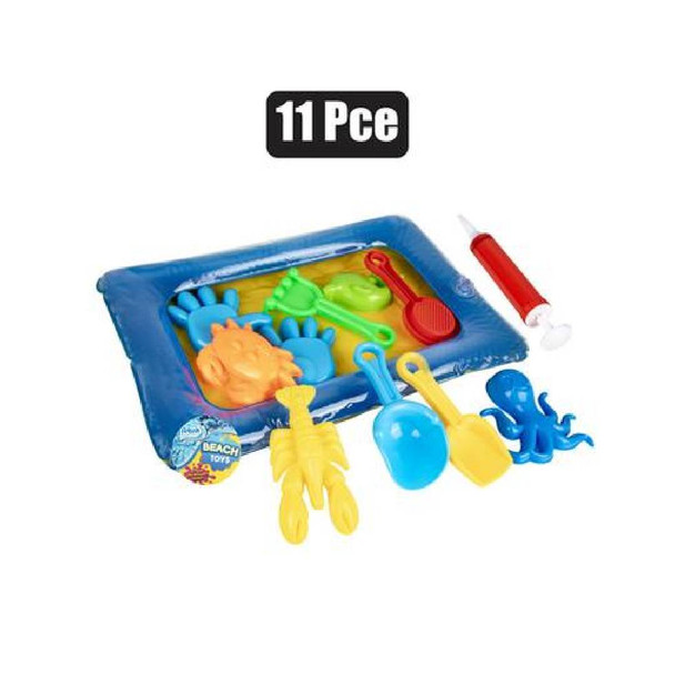Beach Set 11pc with Inflatable Sandpit