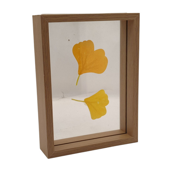 Small Yellow Leaves Brown Photoframe