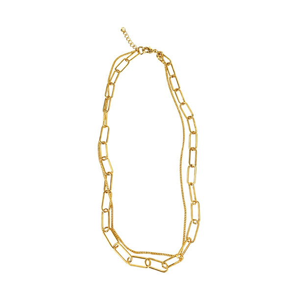 Stacked Chain Necklace 45cm