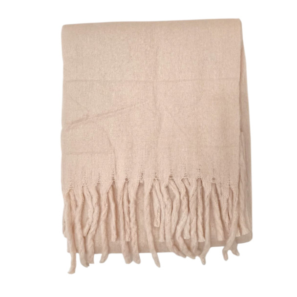 Beige Thick Polyester Scarf 37x200cm 37x200cm