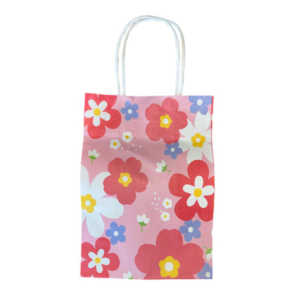 Flowers, Pink Small Paper Giftbag