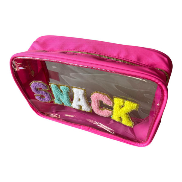 Snack Pink PVC Makeup Pouch