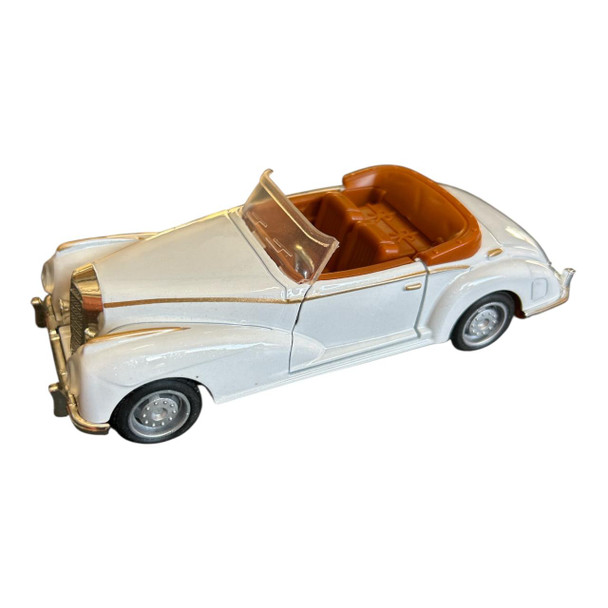 Toy Classic Car - White Two Door Convertible