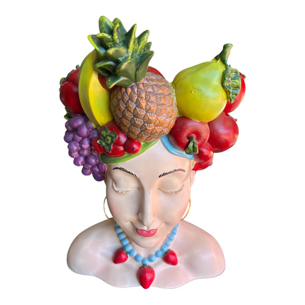 Fruit Basket Polyresin Female Bust