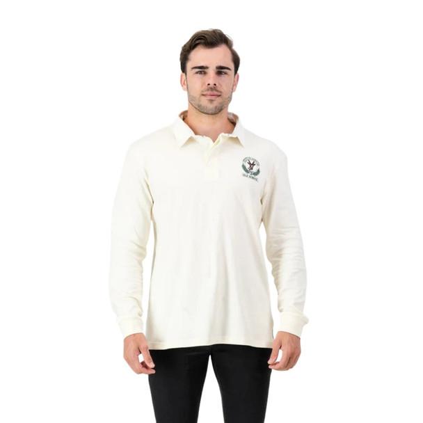 SA Supporters Badge LS Rugby Jersey/ Ivory