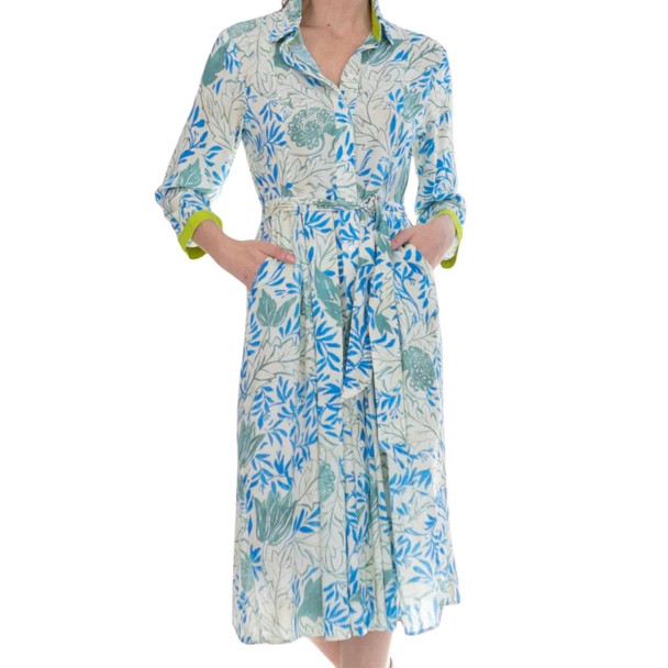 Delilah Dress / Blue & Green Floral Print Delilah Dress / Blue & Green Floral Print