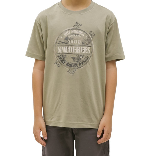 Boys Adventure Stamp SS T-shirt / Laurel Green