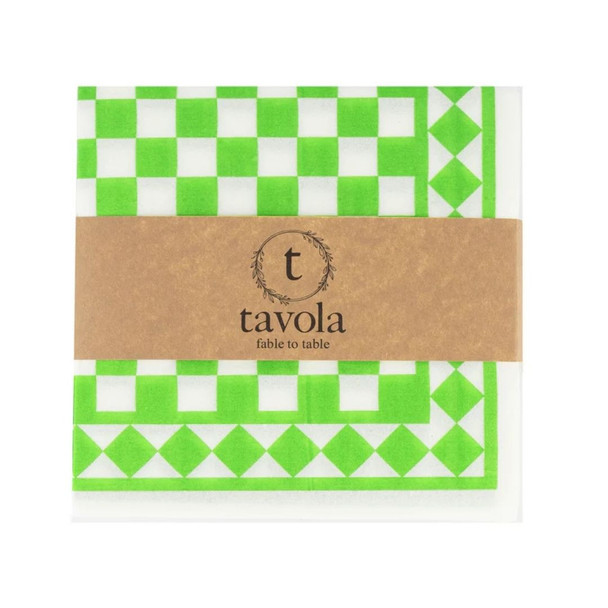 Tavola Checkerboard Bio Napkins Pack of 25