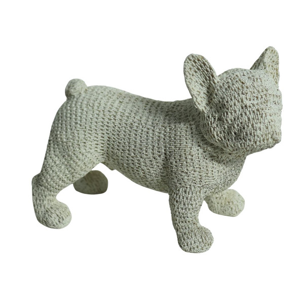 White Standing Pug Weaved Texture