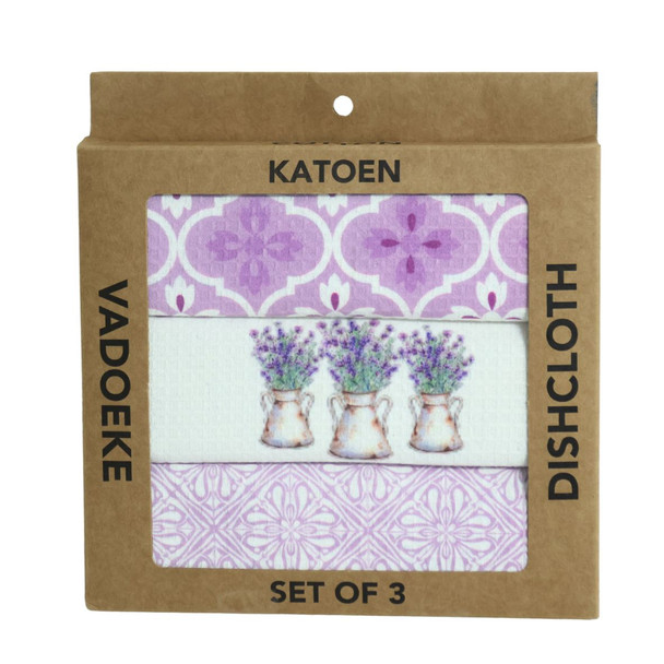 Dishcloth Box (Set 3) - Enamel Lavender Dishcloth Box (Set 3) - Enamel Lavender