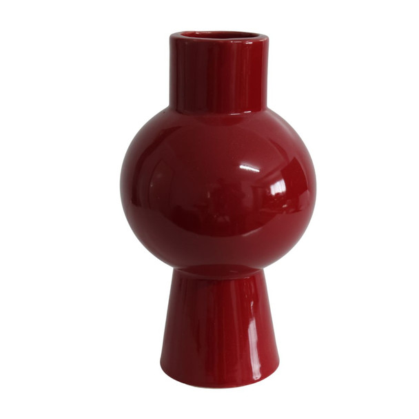 Red Modern Geometric Vase Red Modern Geometric Vase