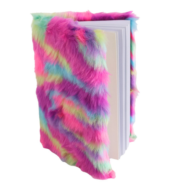 Bright Colours Swirls Fur A5 Notebook