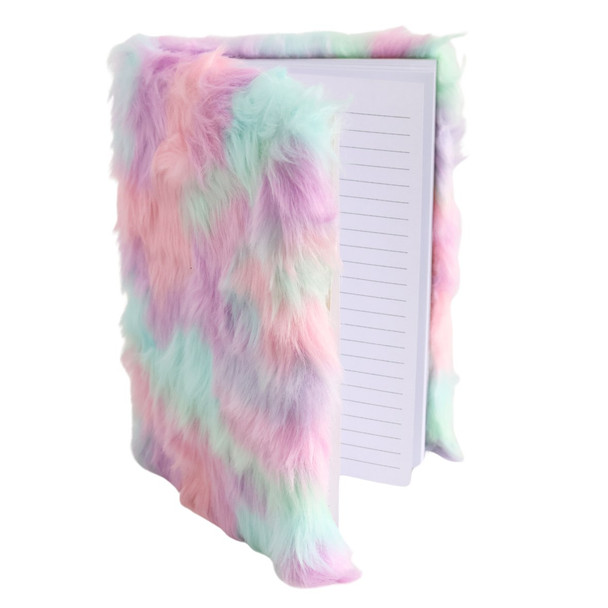 Spotty Candy Floss Fur A5 Notebook