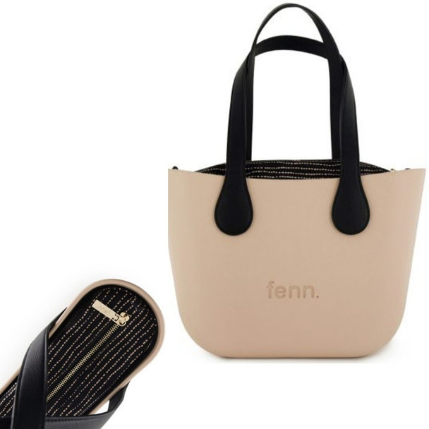 Petite Fenn / Gold HW Black Flat Handles / Sand