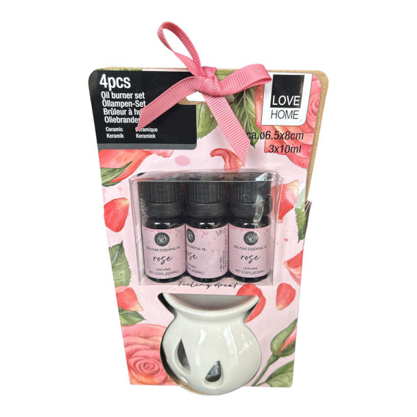 Love Home Burner And Oil Set - Rose