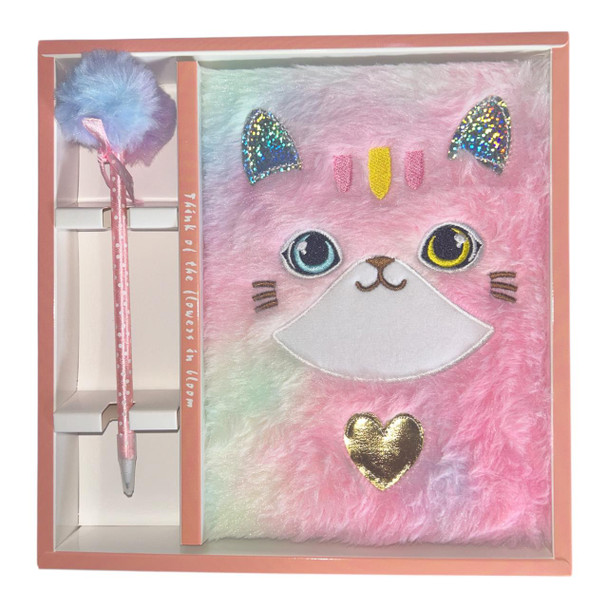 Notebook Giftset - Rainbow Fluff, Cat