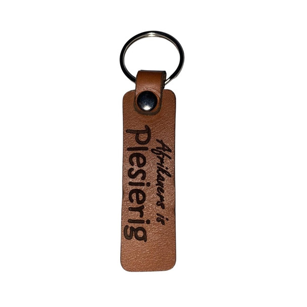"Afrikaners is Plesierig" Leather Keyring