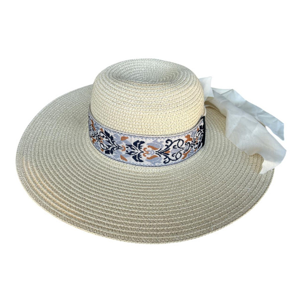 Sand Hat Embroidered Boho Band