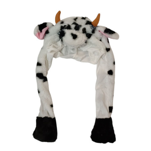 Black/White Cow Light Up Animal Squeeze Hat