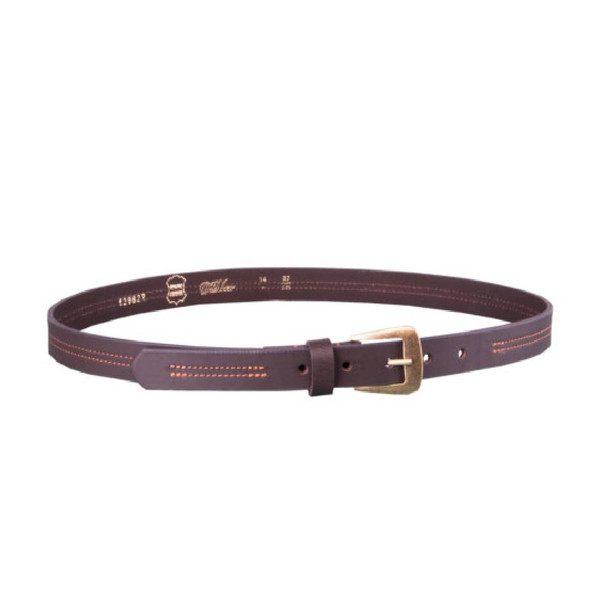 Wildebees Ladies Saddle Stitch Leather Belt - Brown