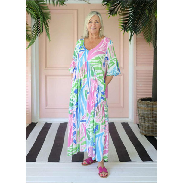 Cheryl Dress / Palm Breeze