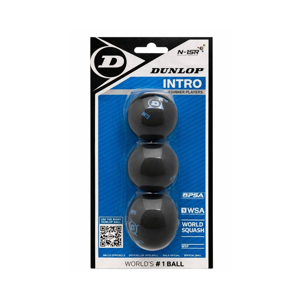 Dunlop Intro Squash Balls / 3-pack