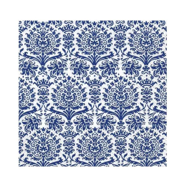 Serviette - Fine Damask Navy (33x33cm)