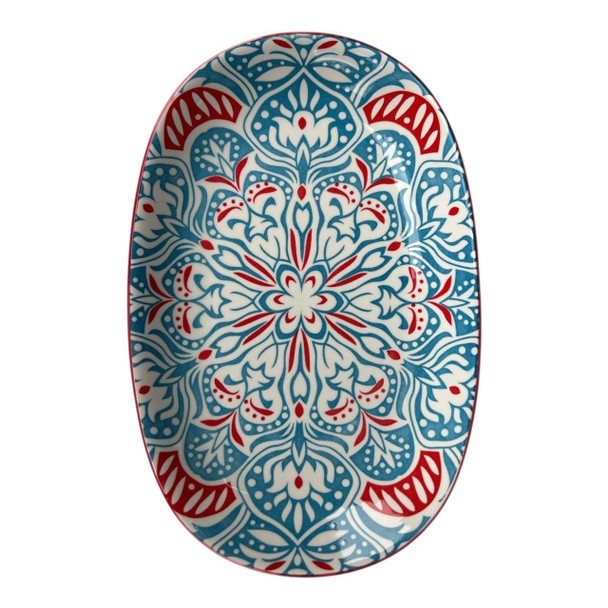 Coral Breeze Ceramic Oval Plate 23x15cm