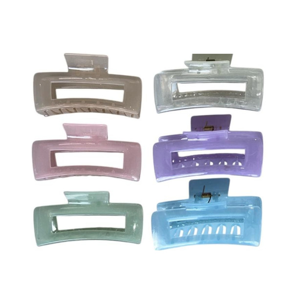 Shiny Classic Rectangle Hair Claws Assorted