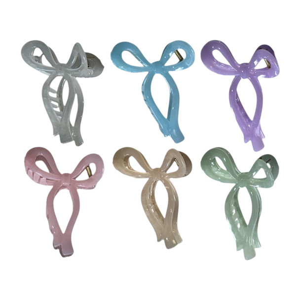 Shiny Bows Hair Claws Assorted