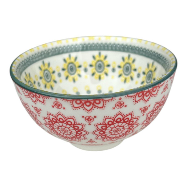 Red Yellow Flowers Mini Ceramic Bowl