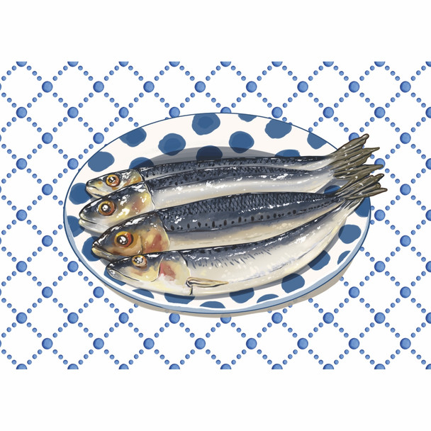 Disposable Placemats - Plate Of Fish