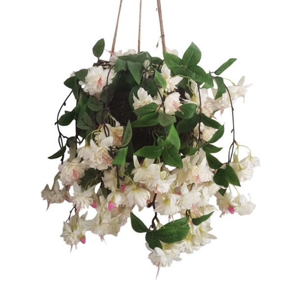 Artificial Hanging Fuchsia in Coconut Bal