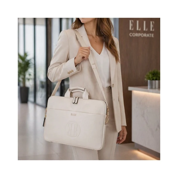 Elle Embossed Slimline Laptop Bag