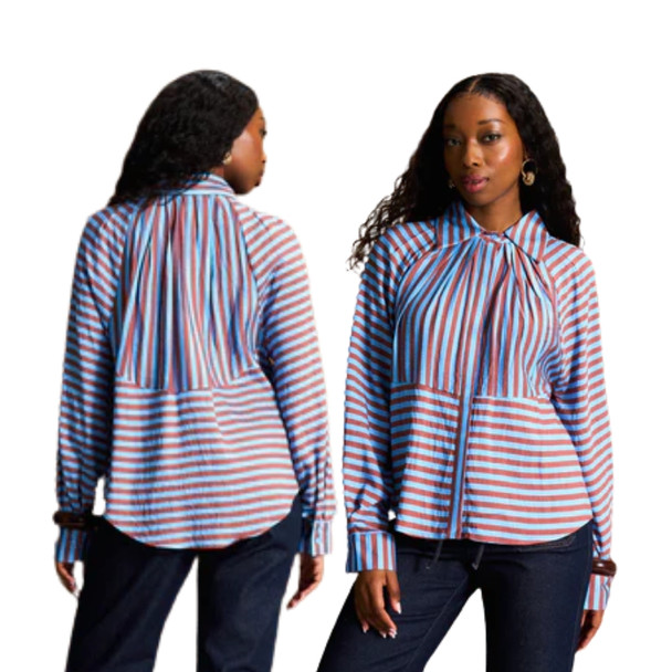 Blue Chocolate Stripe Artist Shirt