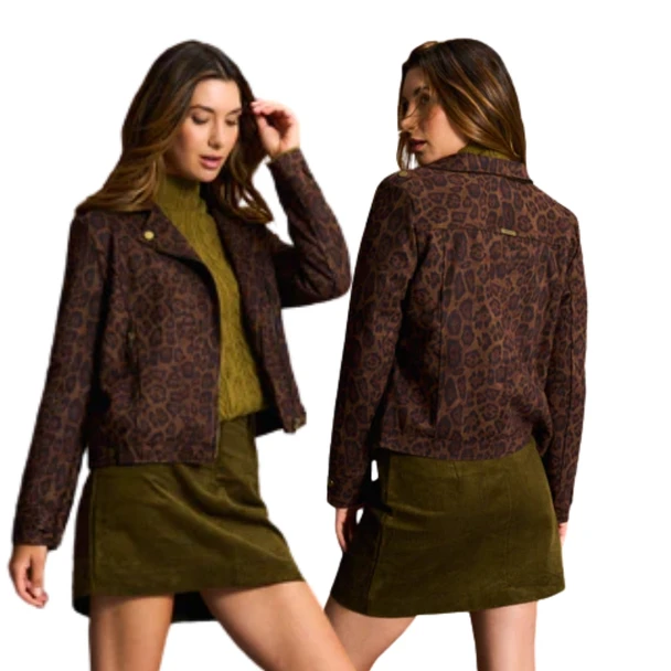 Chocolate Suede Biker Jacket