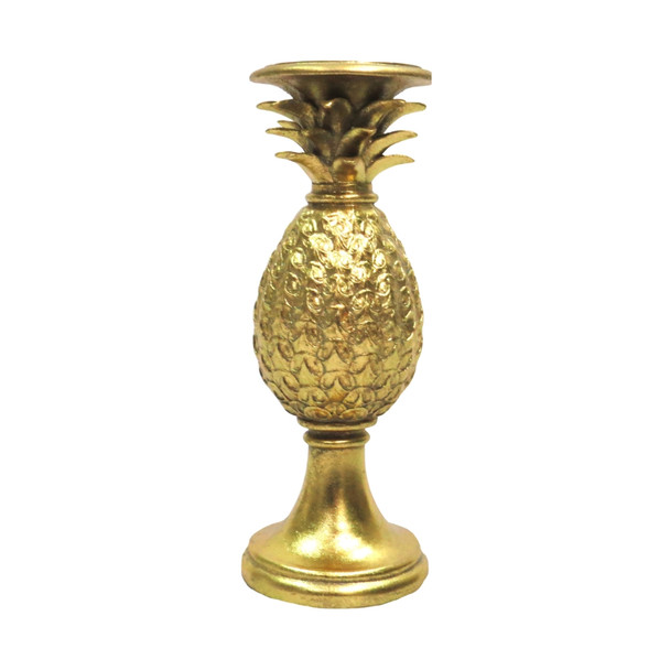 Crown Pine Candleholder Gold