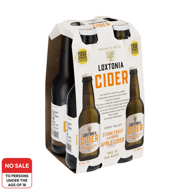 Loxtonia Stone Fruit Apple Cider- Pack of 4