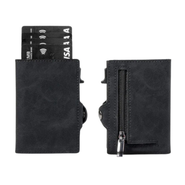 EaziCard RFID Wallet - Genuine Leather Clip And Zip